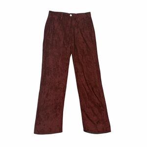 Rag & Bone Ellie Pants Corduroy Straight Leg 24 Garnet Burgundy Red